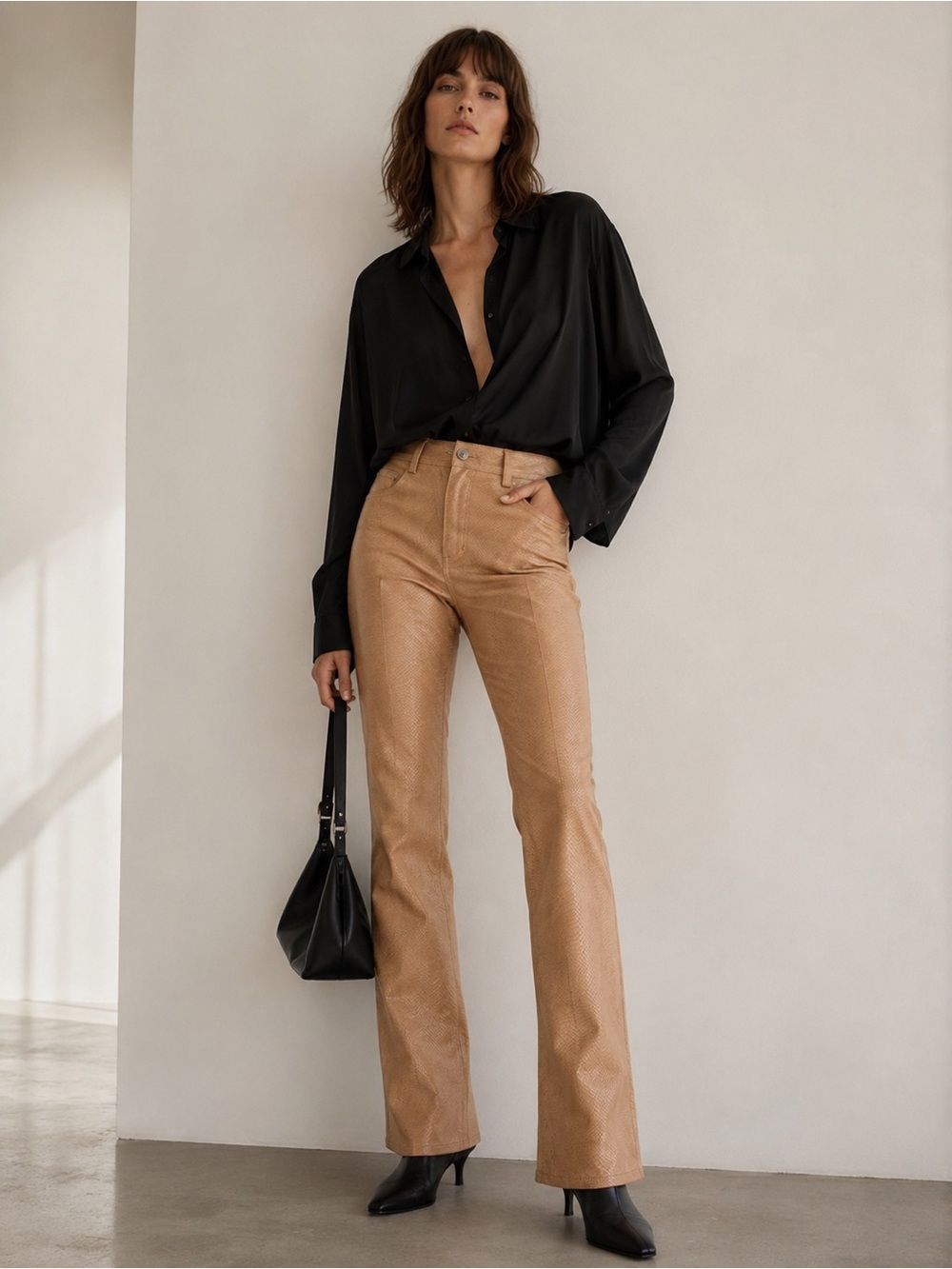 MSGM Milano Italian Snake-Embossed Faux Leather Pants – NWT – IT 38 MSRP $495